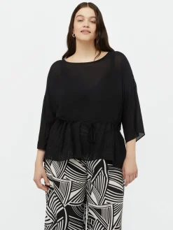 Fiorella Rubino Camicie E Bluse|Blusa Ampia Con Coulisse In Vita