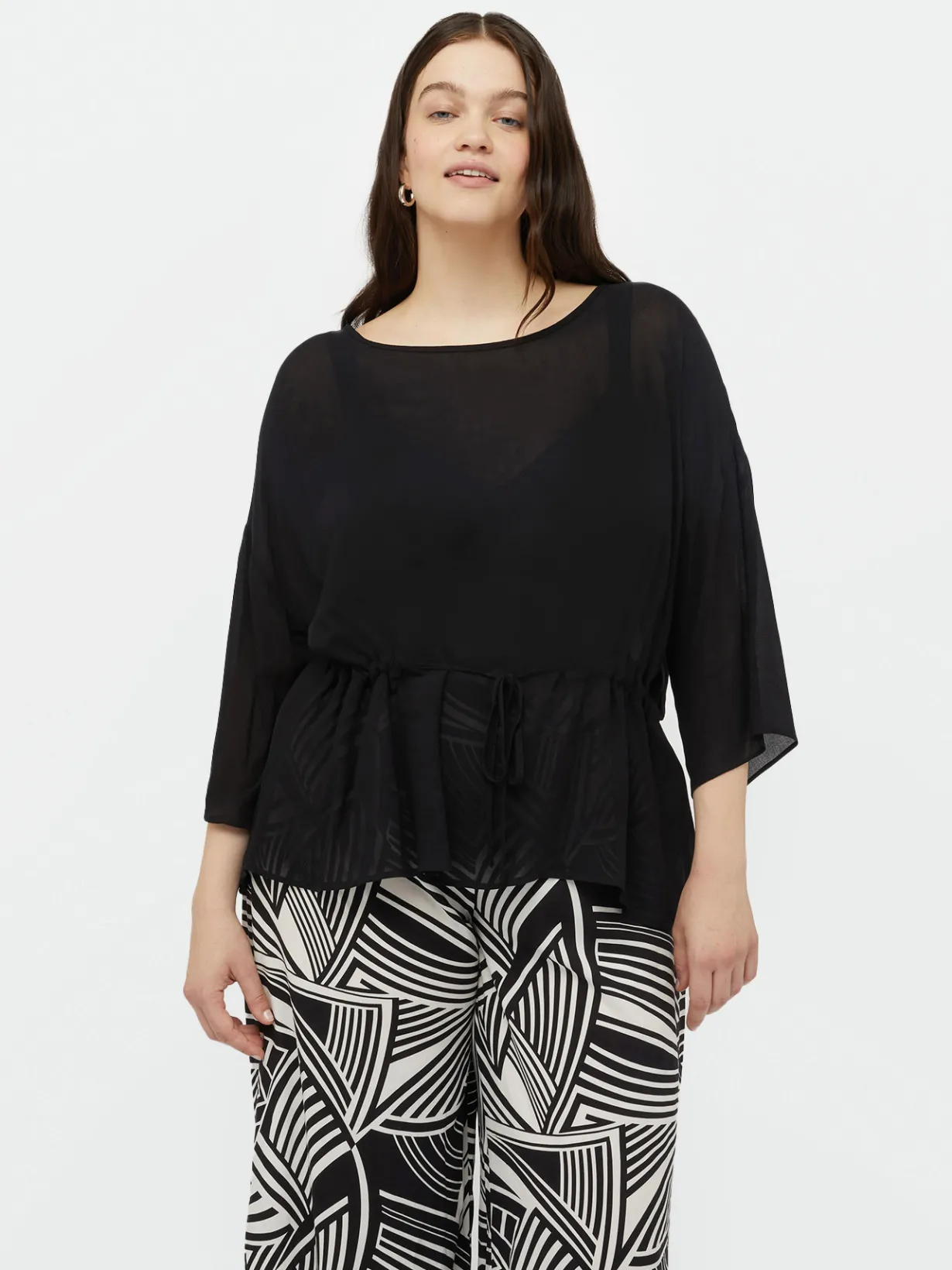Fiorella Rubino Camicie E Bluse|Blusa Ampia Con Coulisse In Vita
