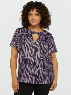 Fiorella Rubino Camicie E Bluse|Completi Colorati|Blusa Animalier Con Nodo