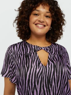 Fiorella Rubino Camicie E Bluse|Completi Colorati|Blusa Animalier Con Nodo