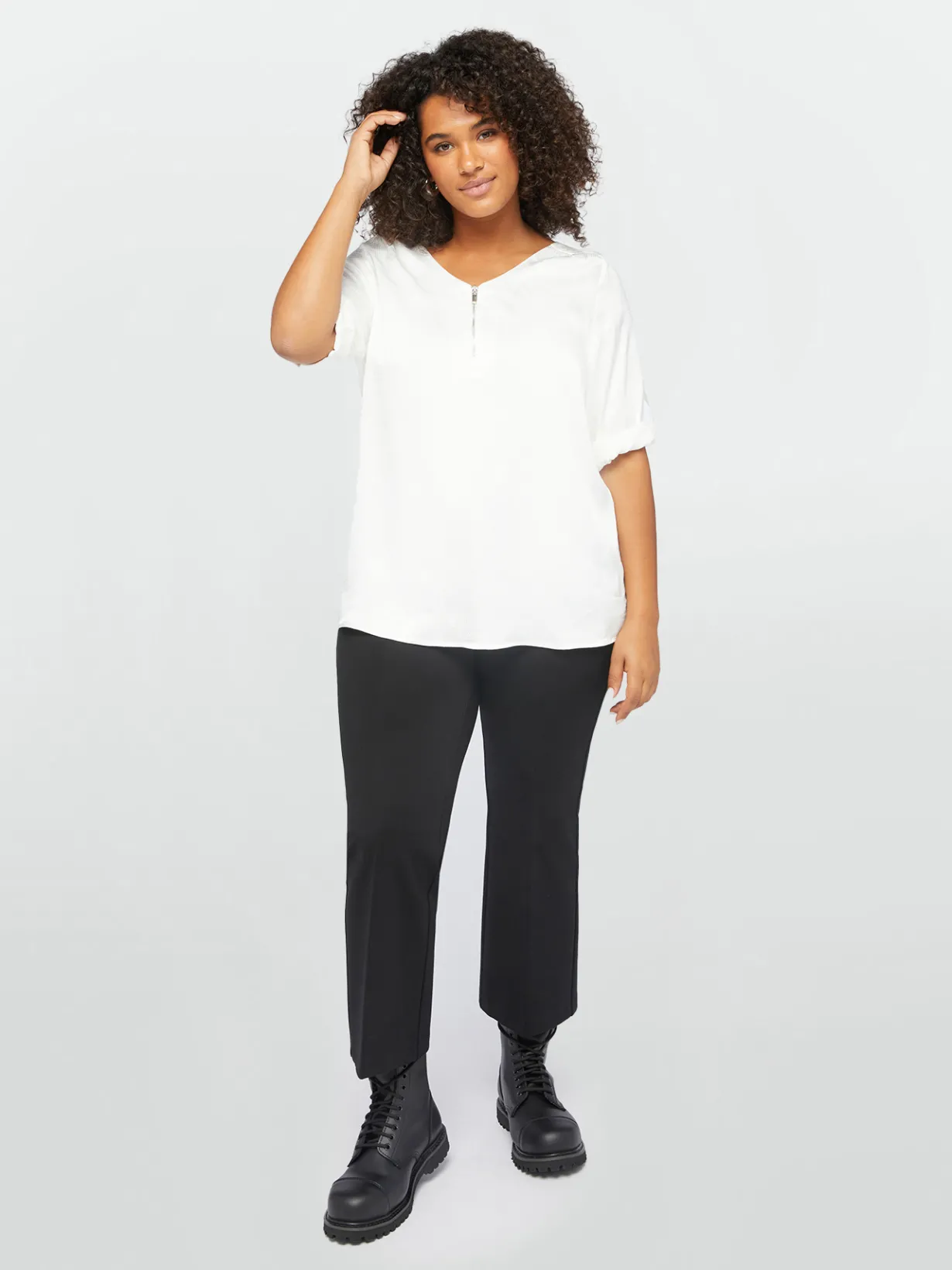 Fiorella Rubino Camicie E Bluse|Blusa Con Dettaglio Di Zip Davanti