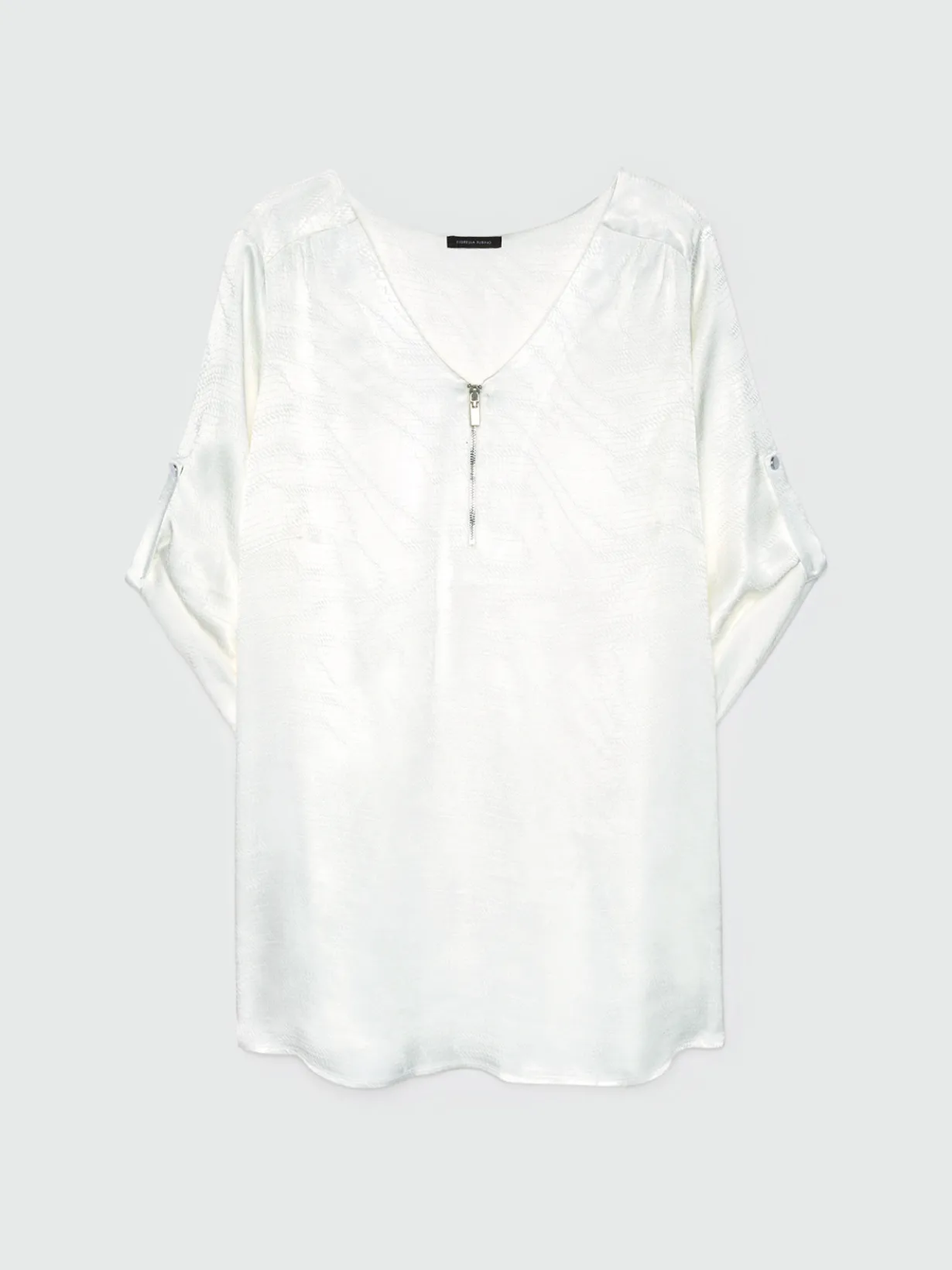 Fiorella Rubino Camicie E Bluse|Blusa Con Dettaglio Di Zip Davanti
