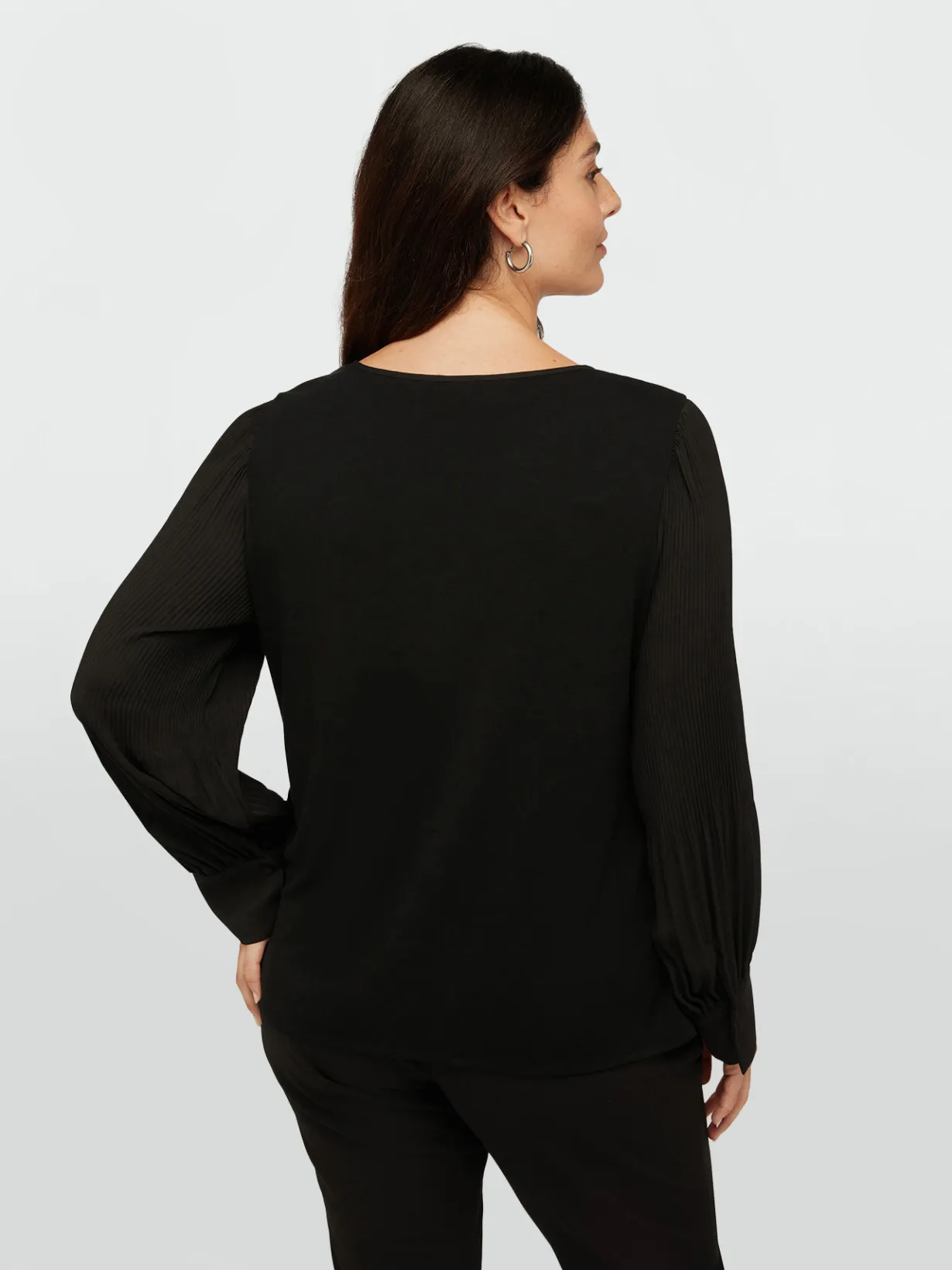 Fiorella Rubino Top E T-Shirt|Blusa Con Maniche Plissé