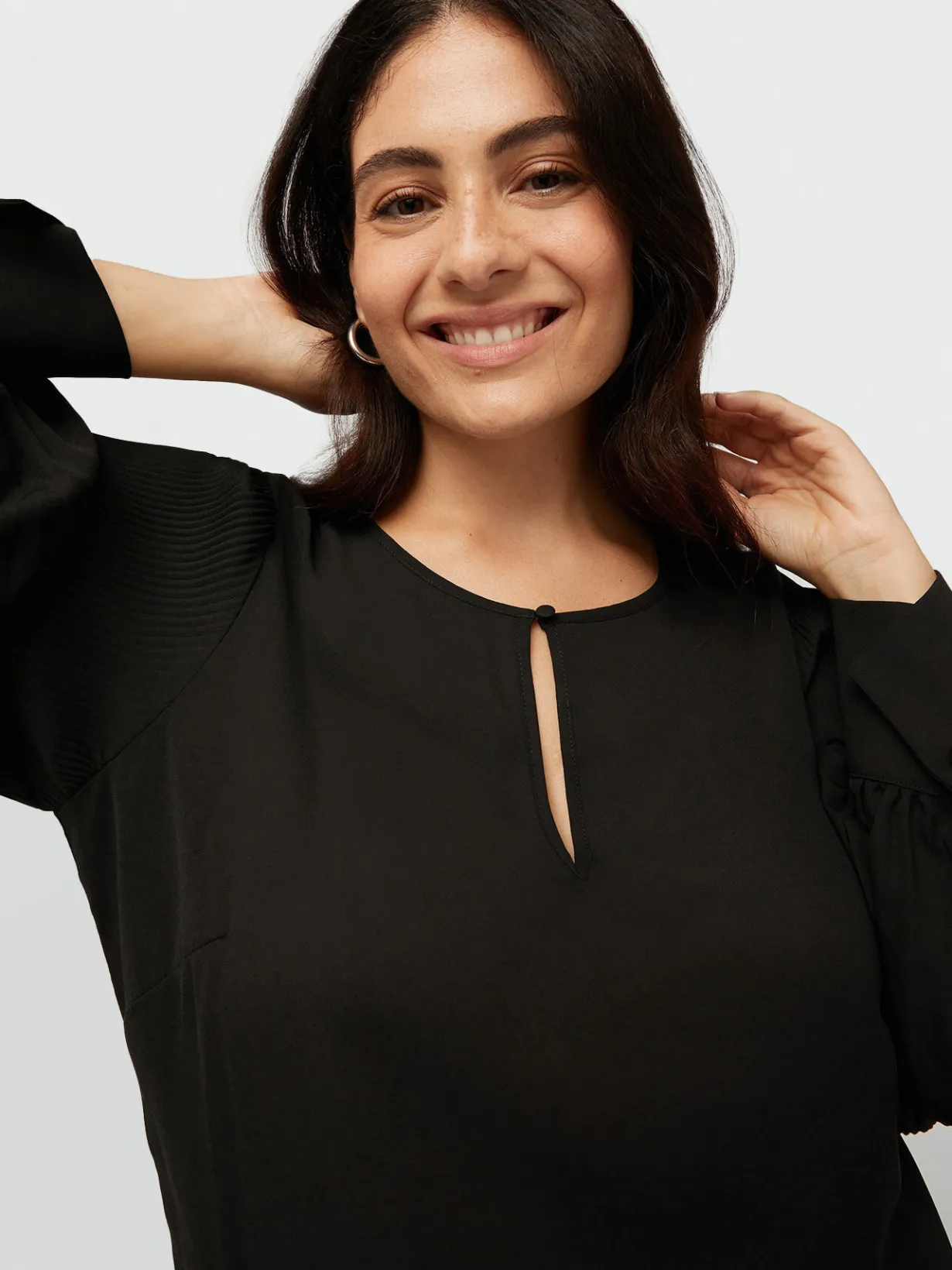 Fiorella Rubino Top E T-Shirt|Blusa Con Maniche Plissé