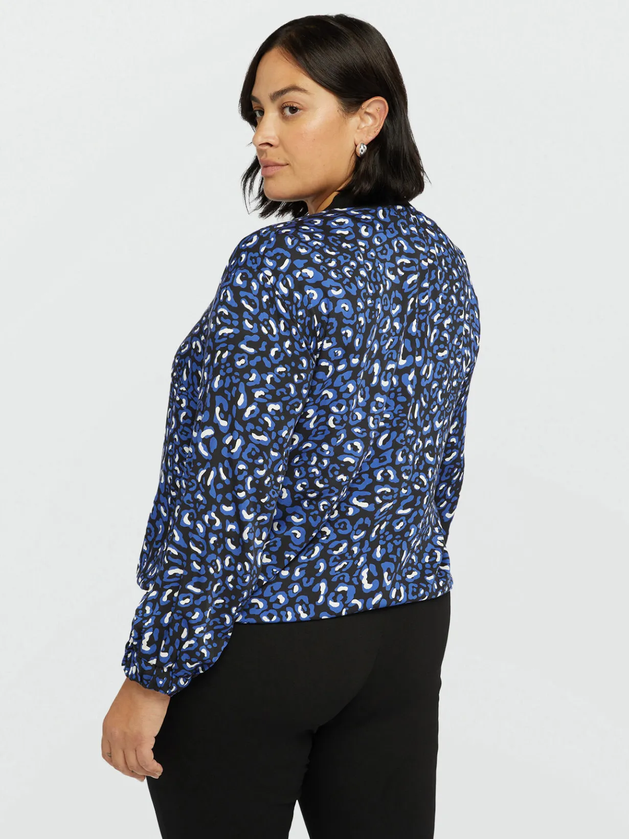 Fiorella Rubino Cappotti E Giubbotti|Giacche E Blazer|Bomber In Raso Dalla Stampa Animalier