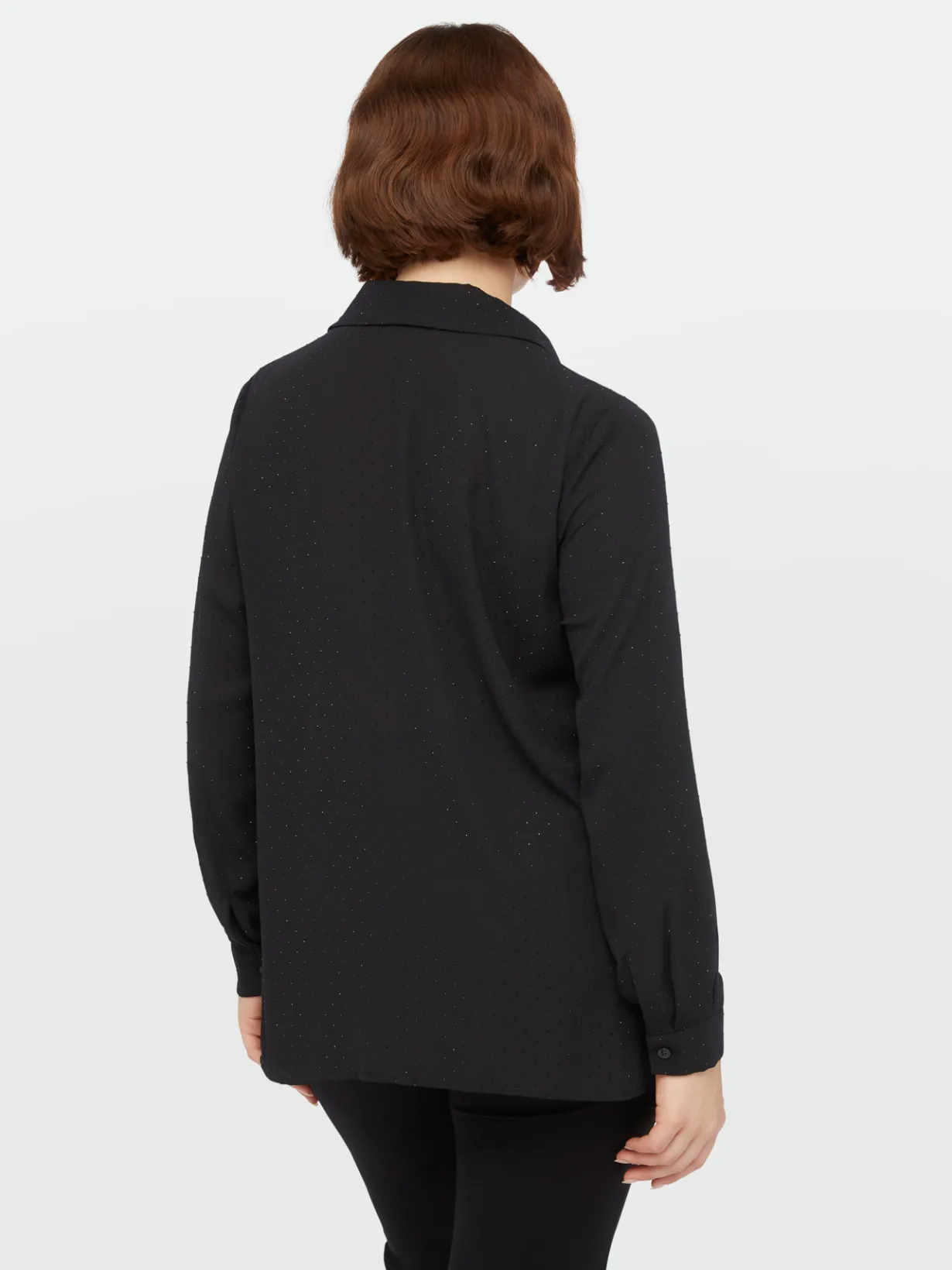 Fiorella Rubino Camicie E Bluse|Camicia Con Cristalli Tono Su Tono
