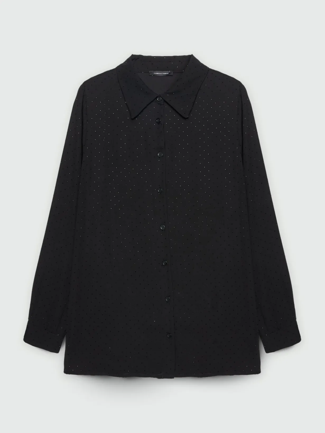 Fiorella Rubino Camicie E Bluse|Camicia Con Cristalli Tono Su Tono