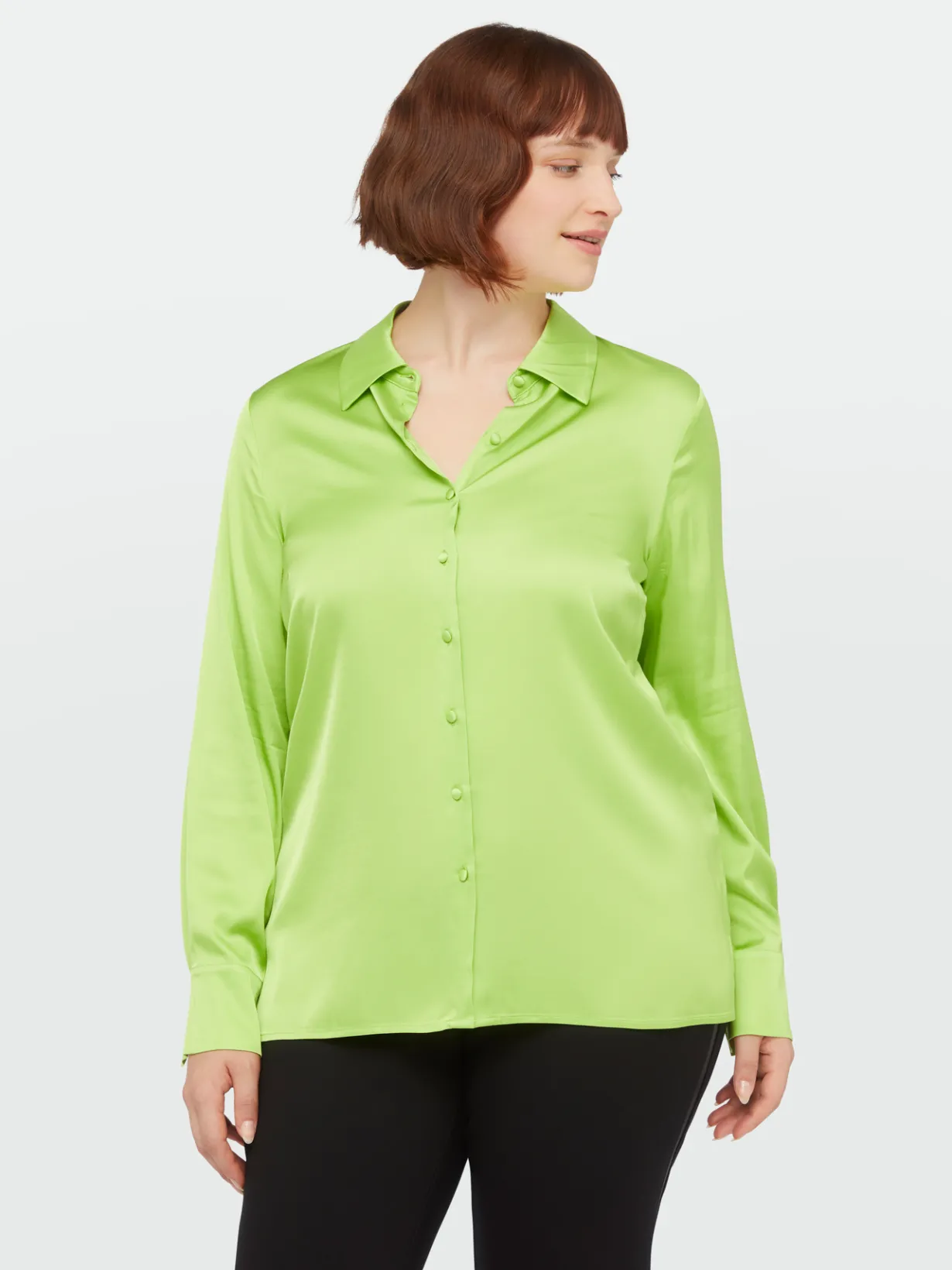 Fiorella Rubino Camicie E Bluse|Camicia In Raso Di Viscosa LENZING™ ECOVERO™