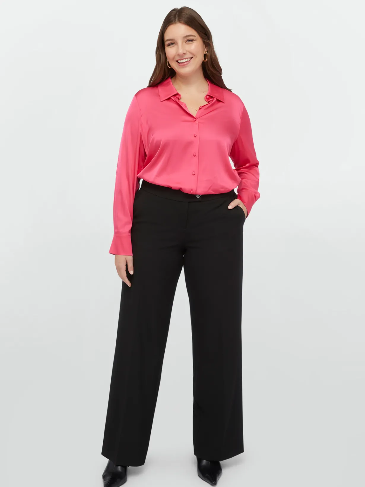 Fiorella Rubino Camicie E Bluse|Camicia In Raso Di Viscosa LENZING™ ECOVERO™