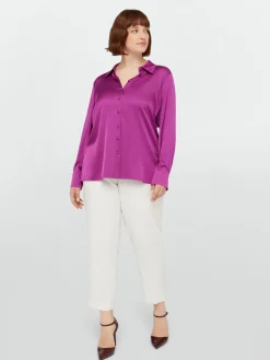 Fiorella Rubino Camicie E Bluse|Camicia In Raso Di Viscosa LENZING™ ECOVERO™