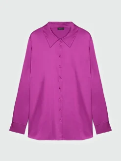 Fiorella Rubino Camicie E Bluse|Camicia In Raso Di Viscosa LENZING™ ECOVERO™
