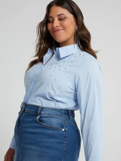 Fiorella Rubino Completi Colorati|Camicie E Bluse|Camicia Ricamata Con Strass