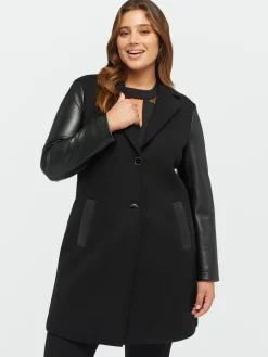 Fiorella Rubino Cappotti E Giubbotti|Cappotto In Due Tessuti