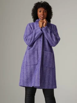 Fiorella Rubino Cappotti E Giubbotti|Cappotto Jacquard Con Tasche