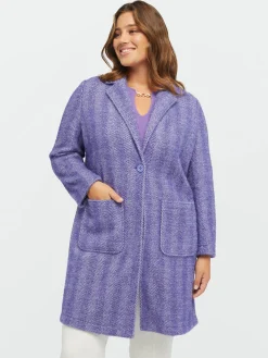 Fiorella Rubino Cappotti E Giubbotti|Cappotto Jacquard Con Tasche