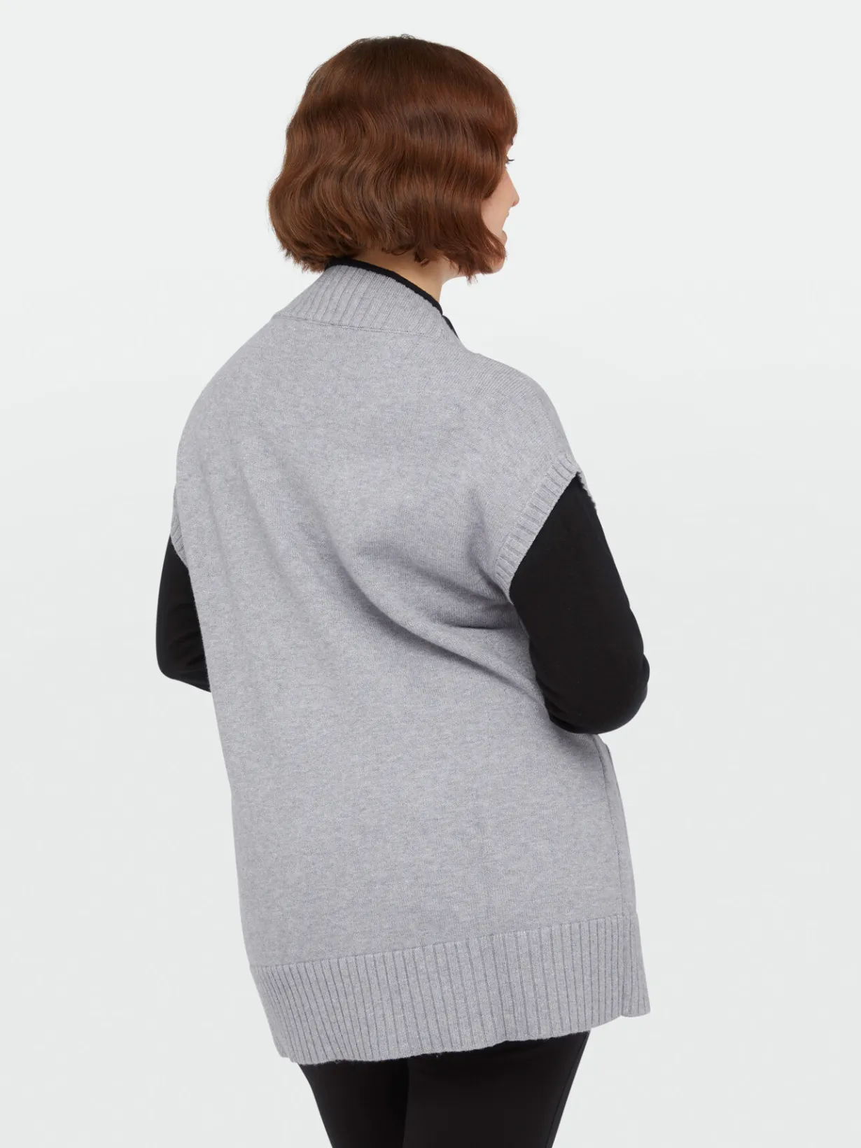 Fiorella Rubino Maglie E Felpe|Cardigan Bicolor In Viscosa LENZING™ ECOVERO™