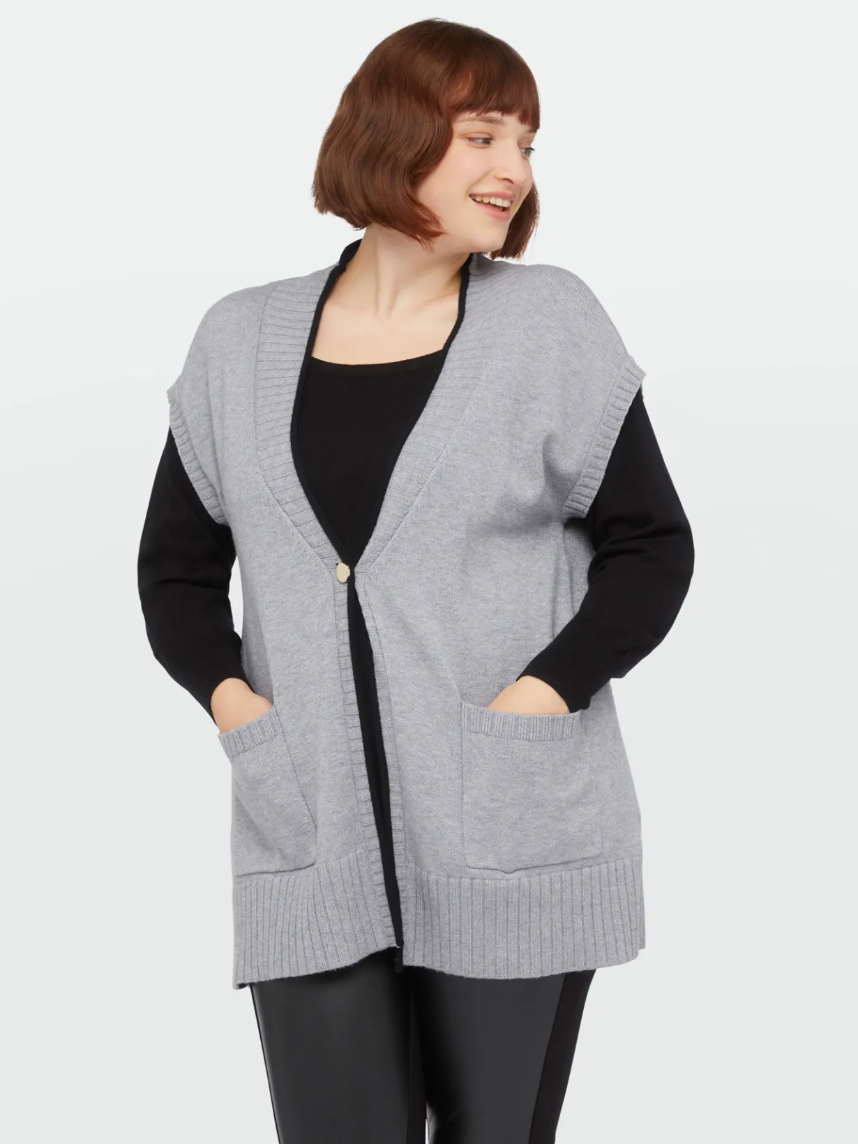 Fiorella Rubino Maglie E Felpe|Cardigan Bicolor In Viscosa LENZING™ ECOVERO™
