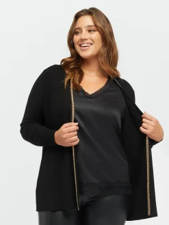 Fiorella Rubino Maglie E Felpe|Cardigan Con Catena