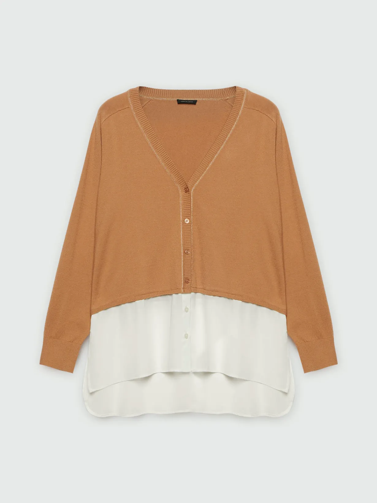 Fiorella Rubino Maglie E Felpe|Cardigan Con Inserto Al Fondo
