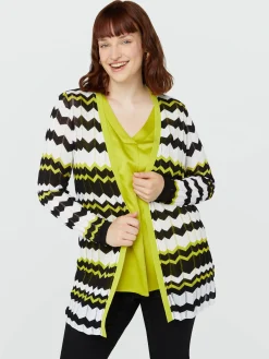 Fiorella Rubino Maglie E Felpe|Cardigan Disegno Chevron
