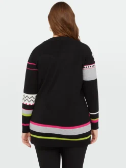 Fiorella Rubino Maglie E Felpe|Cardigan Jacquard In Stile Pop