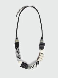 Fiorella Rubino Accessori|Collana Con Boules E Nastri In Pelle