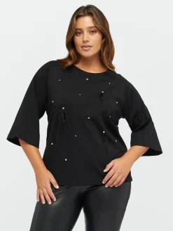 Fiorella Rubino Maglie E Felpe|Felpa Con Cristalli E Piume