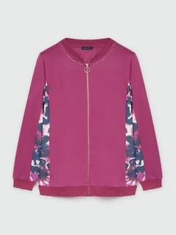 Fiorella Rubino Maglie E Felpe|Felpa Con Inserti Stampati E Dettagli Luminosi