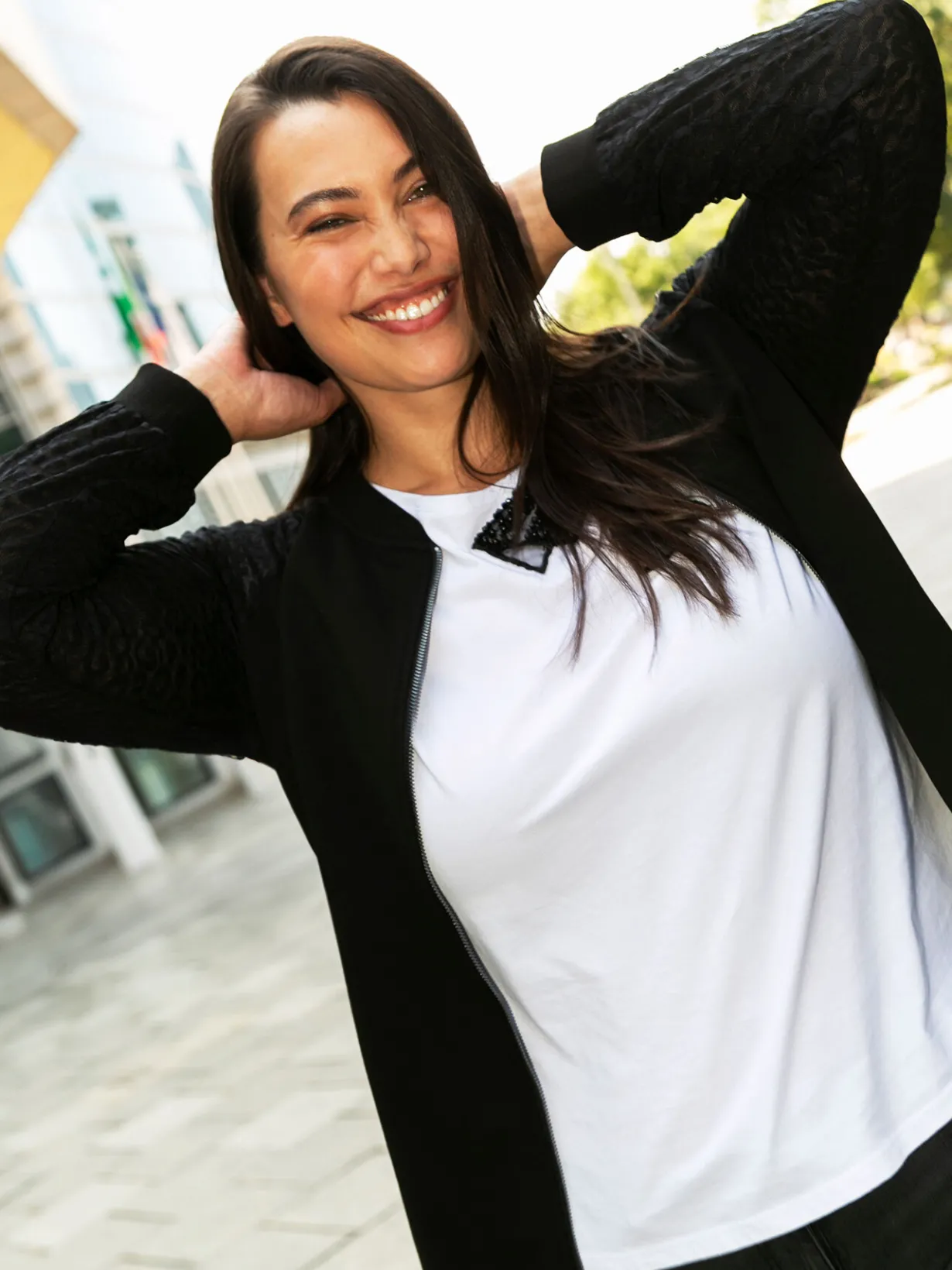 Fiorella Rubino Maglie E Felpe|Felpa Con Maniche In Tulle Animalier