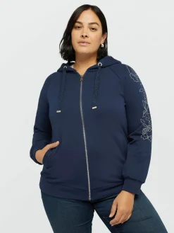 Fiorella Rubino Maglie E Felpe|Felpa Con Ricamo Floreale