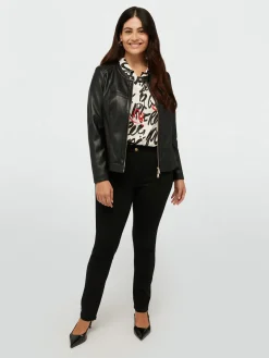 Fiorella Rubino Cappotti E Giubbotti|Giacche E Blazer|Giacca Biker Con Inserti Intrecciati