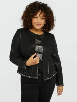 Fiorella Rubino Giacche E Blazer|Giacche Biker|Giacca Biker Con Le Borchie