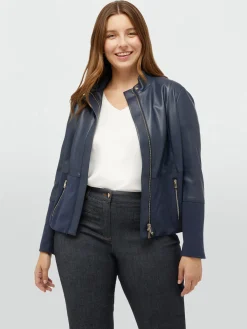 Fiorella Rubino Cappotti E Giubbotti|Giacche E Blazer|Giacca In Stile Biker Con Inserti