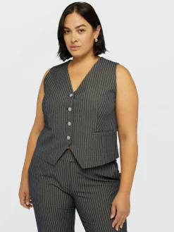 Fiorella Rubino Giacche E Blazer|Completi Colorati|Gilet In Tessuto Gessato