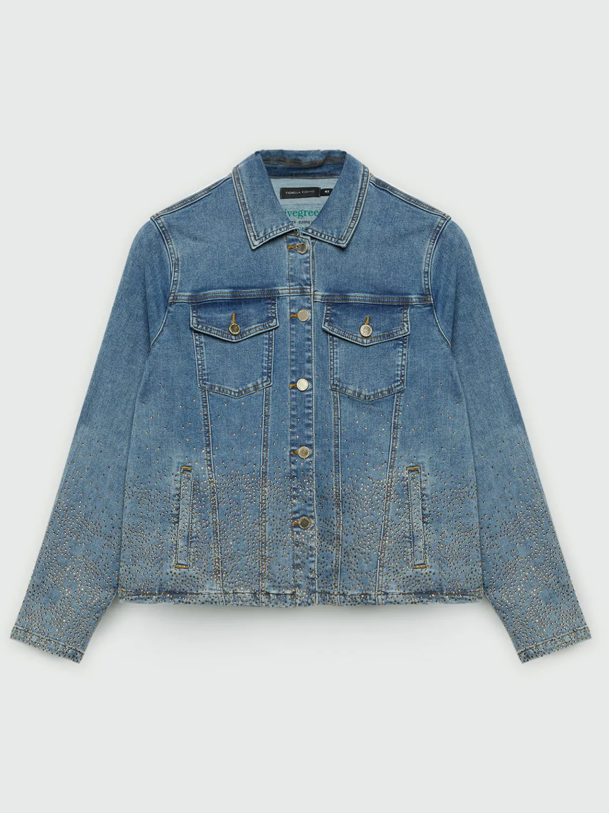 Fiorella Rubino Giacche E Blazer|Giubbotto In Denim Con Strass
