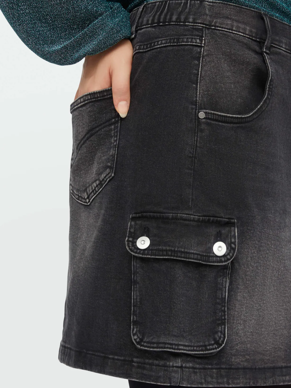 Fiorella Rubino Gonne|Gonna Cargo In Denim