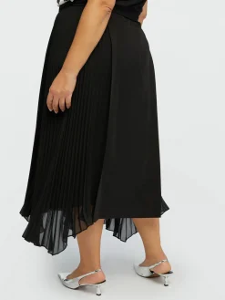 Fiorella Rubino Gonne|Gonna Midi Con Inserti Plissè