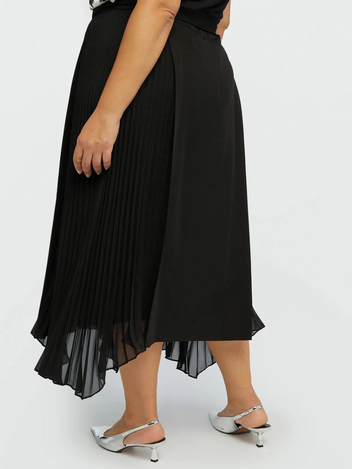 Fiorella Rubino Gonne|Gonna Midi Con Inserti Plissè