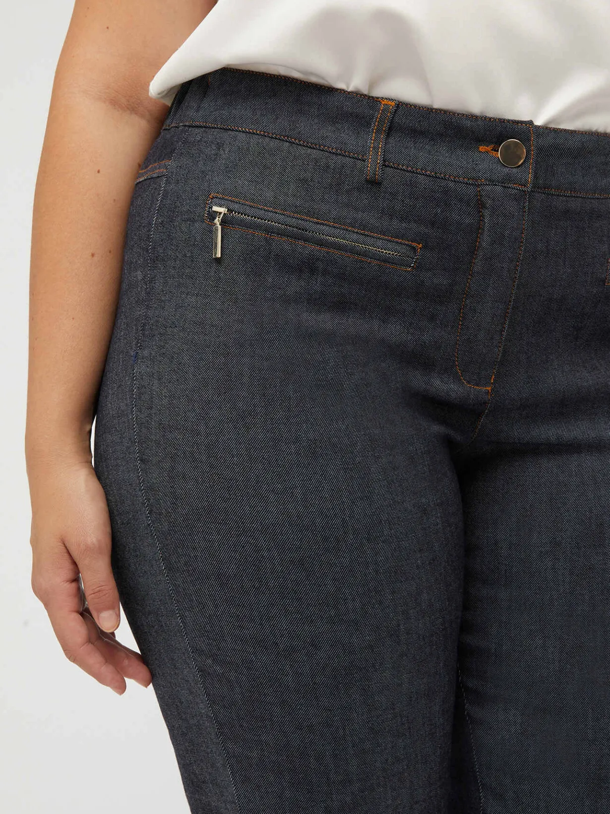 Fiorella Rubino Jeans|Completi Colorati|Jeans Con Maxi Risvolto