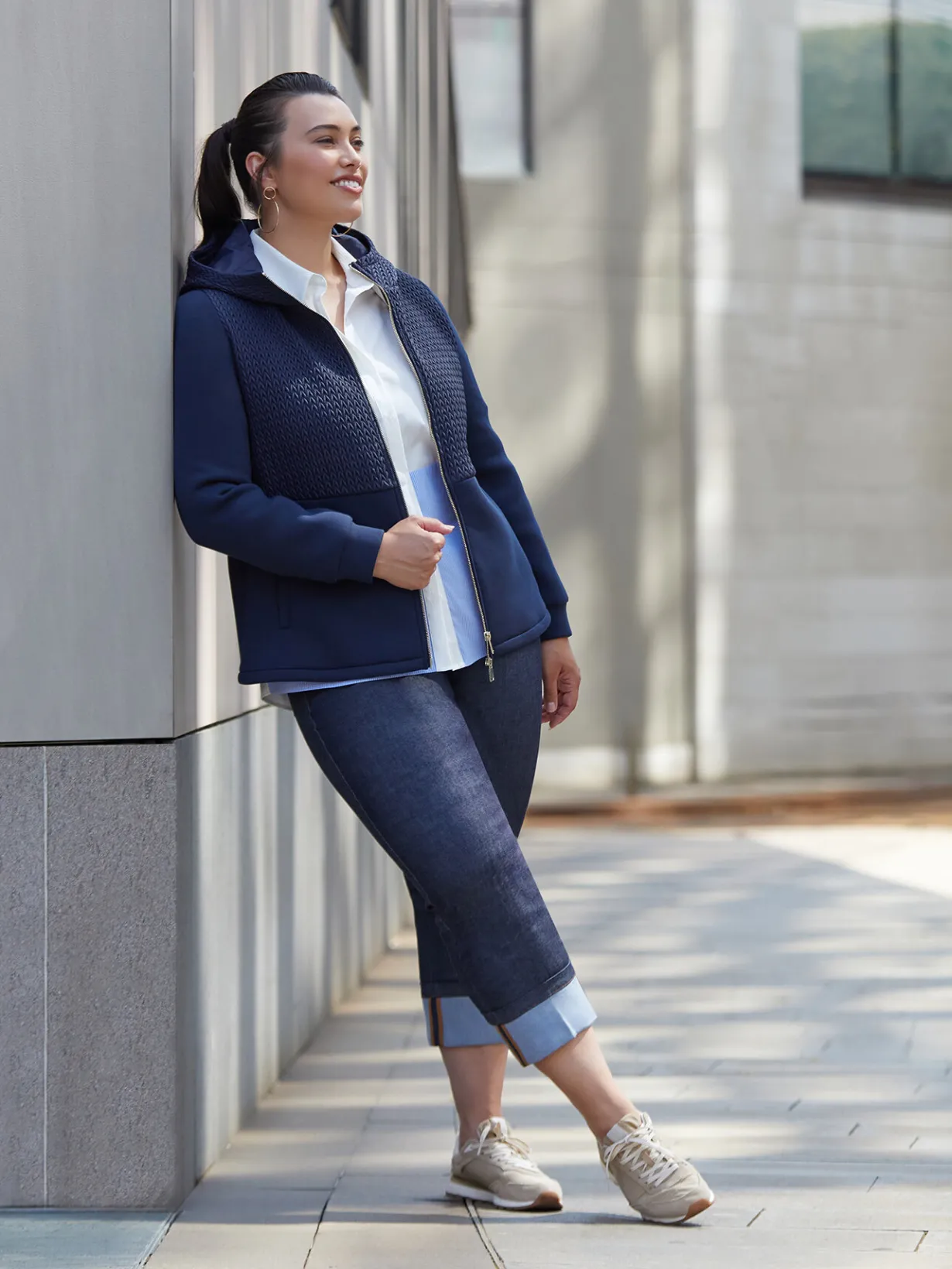 Fiorella Rubino Jeans|Completi Colorati|Jeans Con Maxi Risvolto
