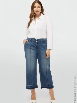 Fiorella Rubino Jeans|Jeans Cropped Con Tasche All'americana