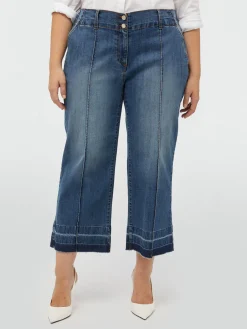 Fiorella Rubino Jeans|Jeans Cropped Con Tasche All'americana