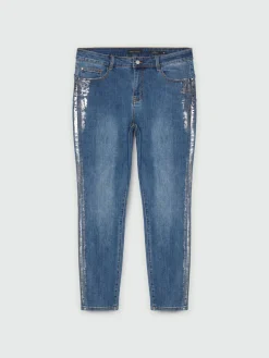 Fiorella Rubino Jeans|Jeans Skinny Con Bordi Silver