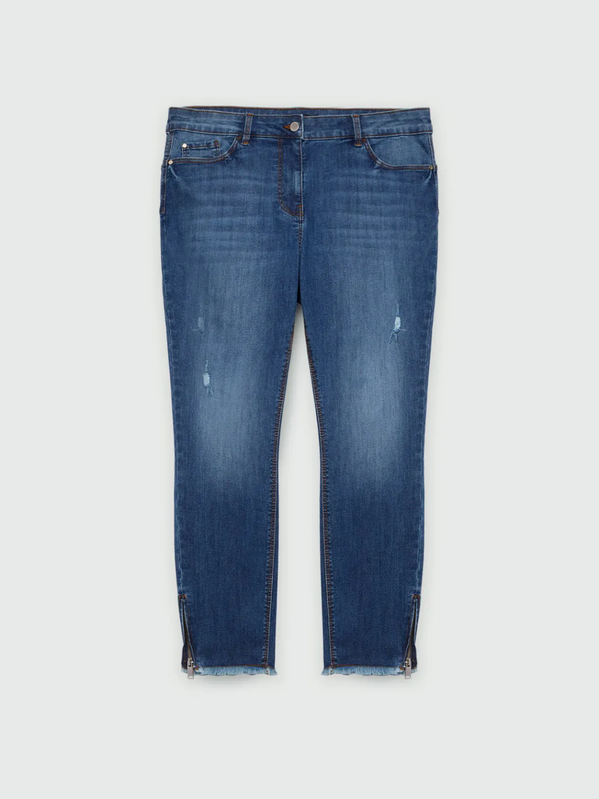Fiorella Rubino Jeans|Jeans Skinny Push Up Modello Giada Con Strappi
