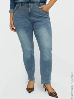 Fiorella Rubino Jeans|Jeans Slim Girl Fit Con Strass