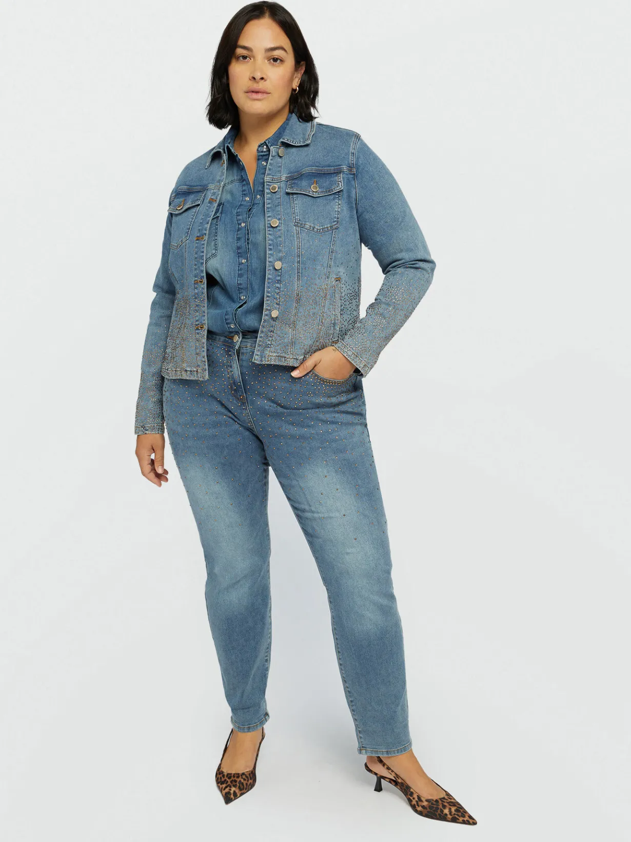 Fiorella Rubino Jeans|Jeans Slim Girl Fit Con Strass
