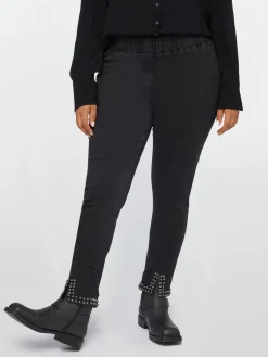 Fiorella Rubino Jeans|Jeggings Con Borchie Al Fondo