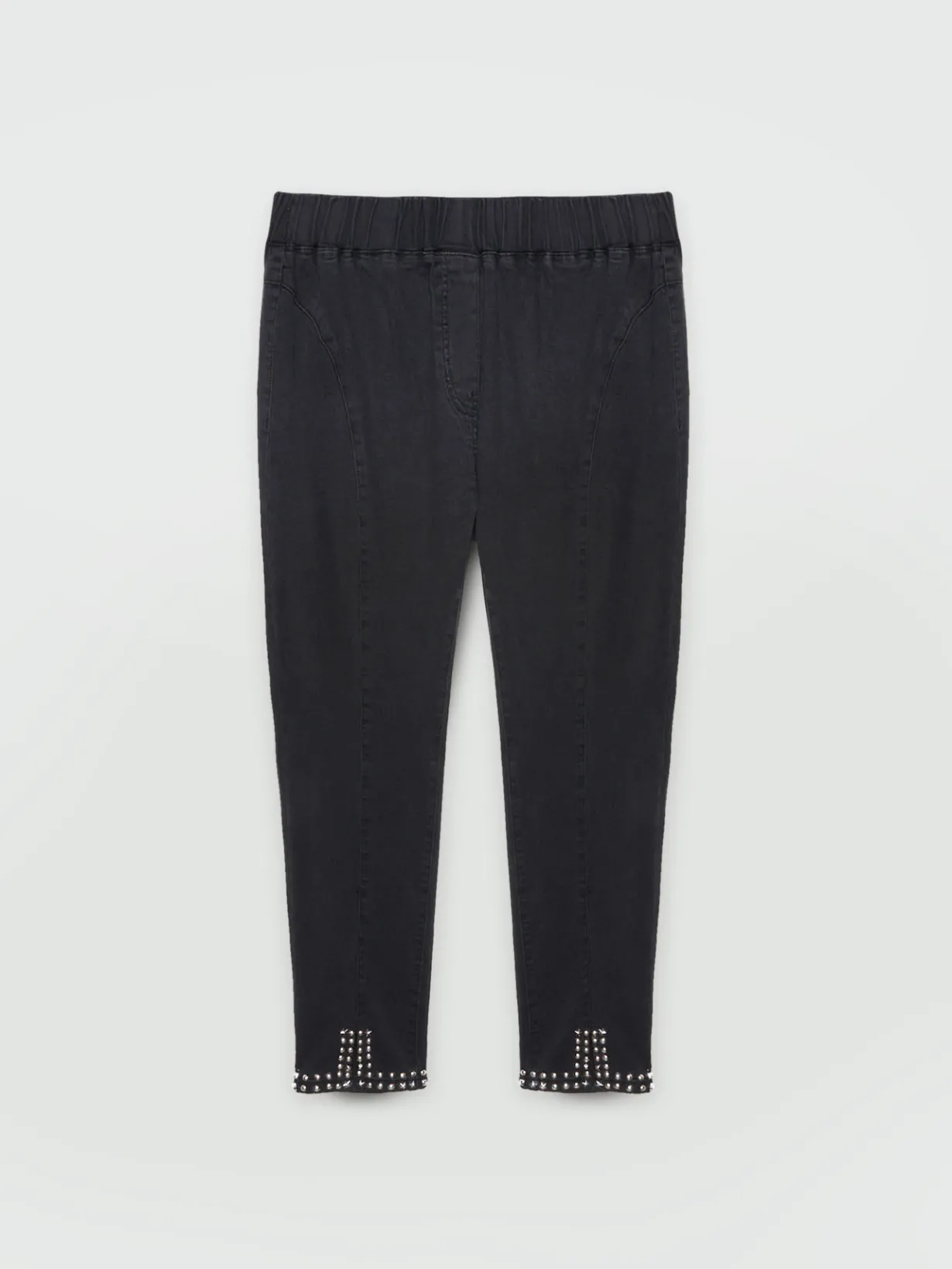 Fiorella Rubino Jeans|Jeggings Con Borchie Al Fondo