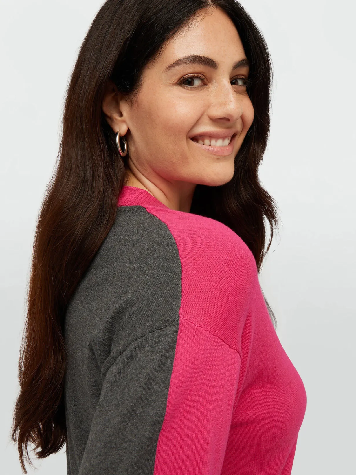 Fiorella Rubino Maglie E Felpe|Maglia Bicolor Con Scollo A V