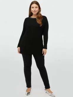Fiorella Rubino Maglie E Felpe|Maglia Con Bordo In Strass